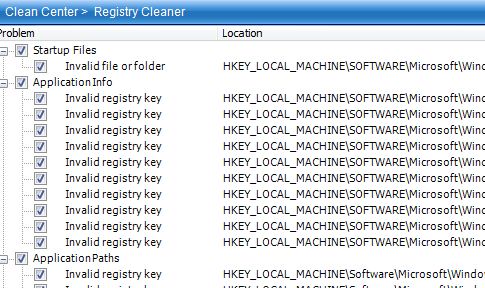 uflysoft registry cleaner report