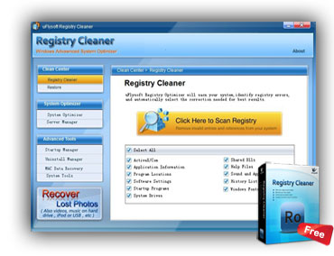 uFlysoft Registry Cleaner 1.0.0 full