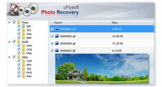 Recover AVI video with uFlysoft Video Recovery